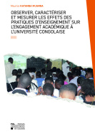 Observer, caractériser et mesurer les effets des pratiques d'enseignement sur l'engagement académique à l'université congolaise