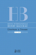 Revue internationale Henry Bauchau n°1 - 2009